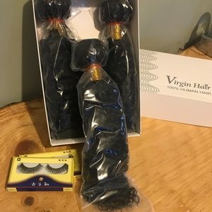 Brazilian curly black hair extensions